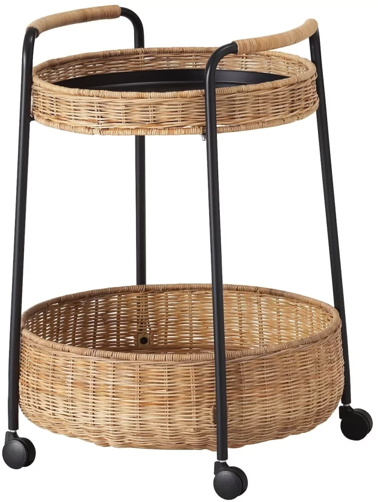 Carrello con vano contenitore